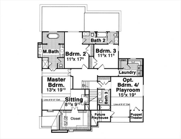 Second Floor image of BRISTOL I House Plan